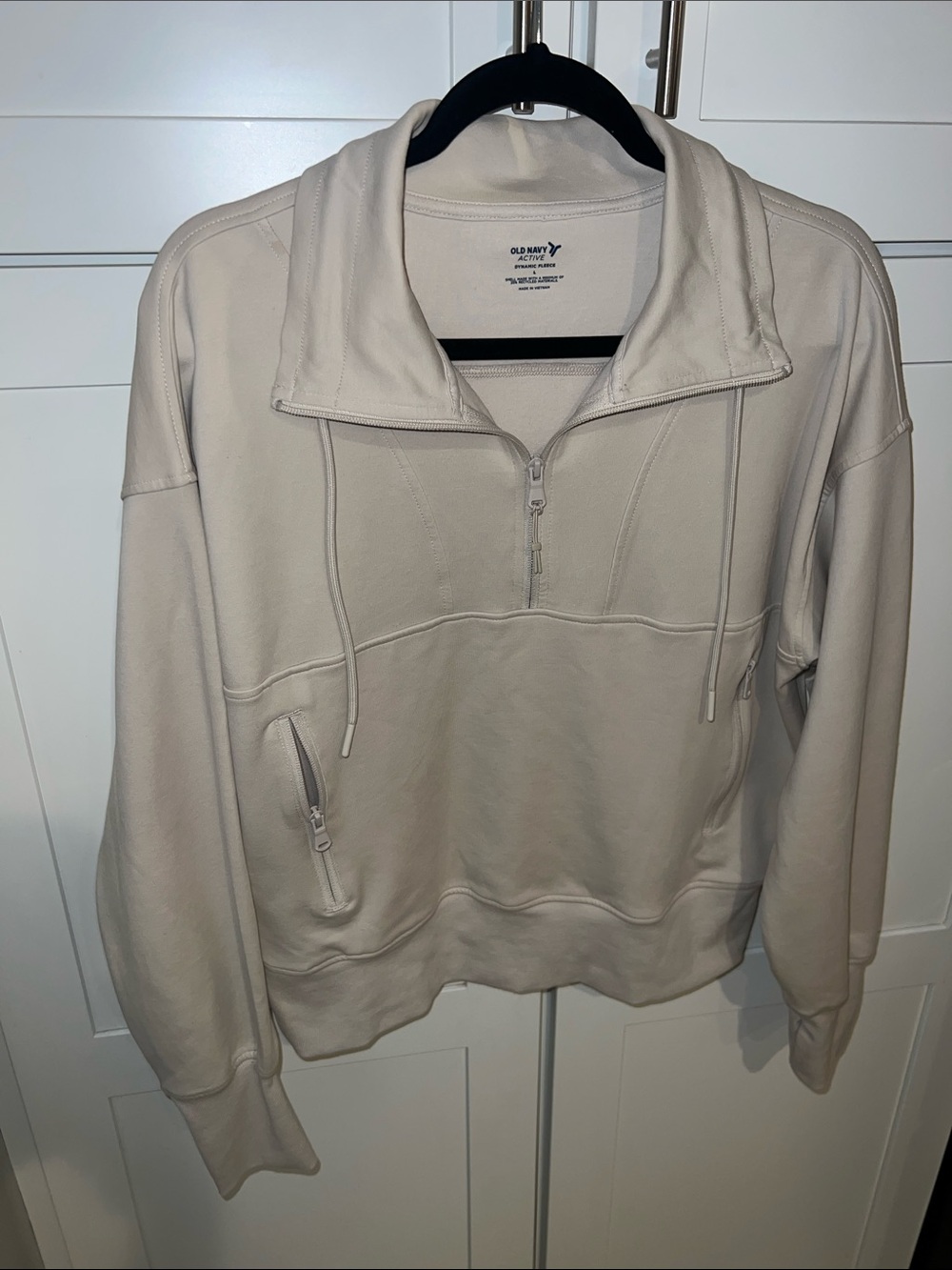 Old Navy Beige Half-Zip Pullover Sweater